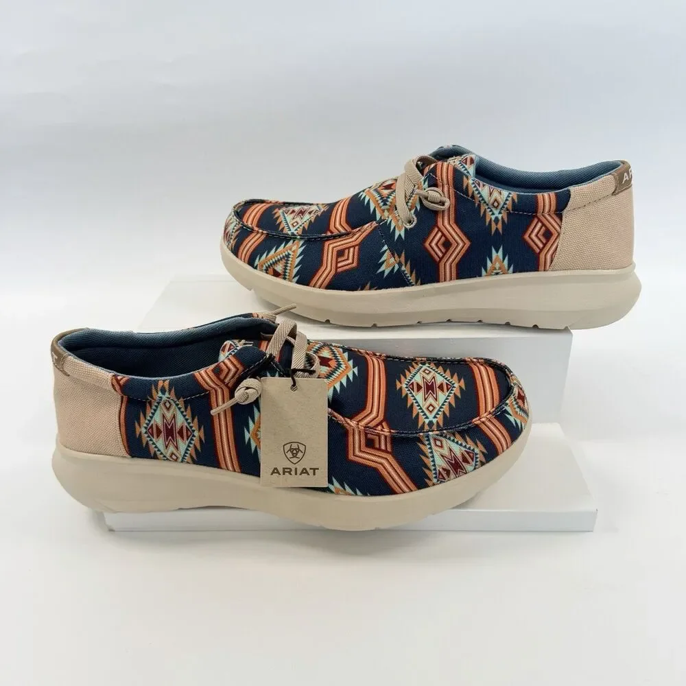 Ariat Hilo Navy Cave Creek Mens Slip-On Casual Shoes Southwest Size 10.5 NEW